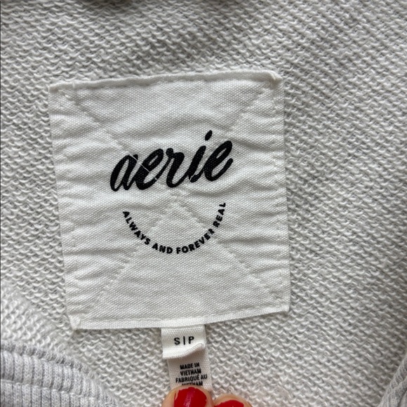 Aerie women’s terry gray pullover size S|P - Picture 3 of 8